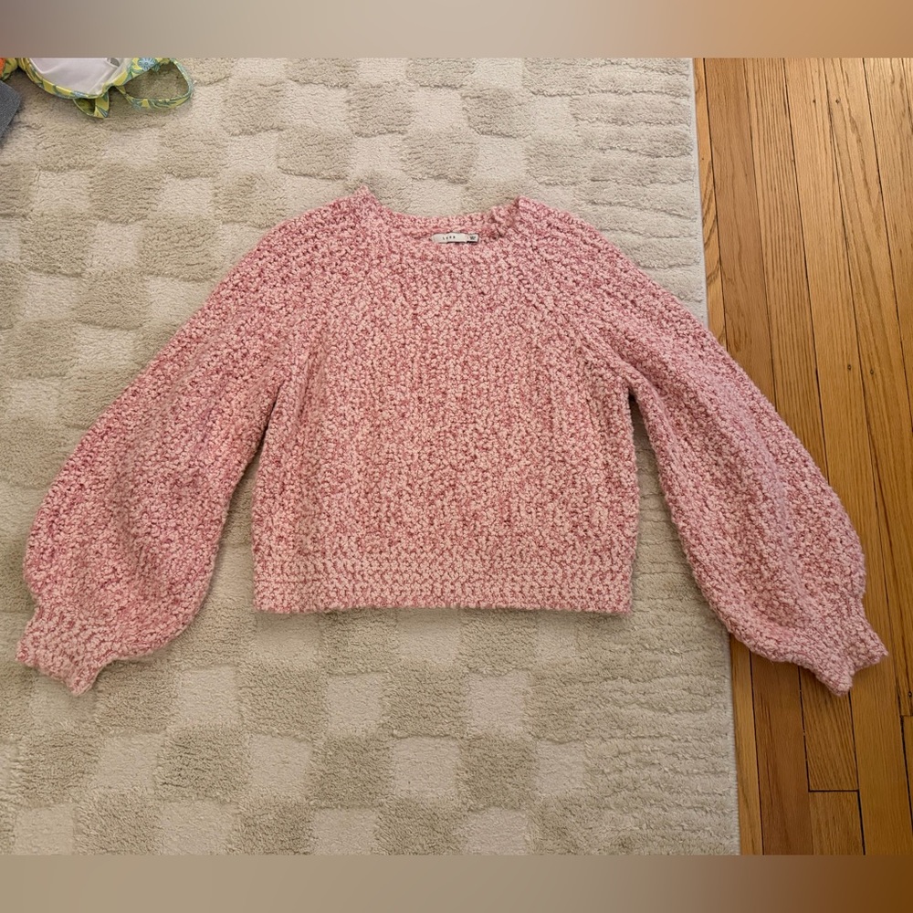 Lush Pink Bouclé Women's Sweater